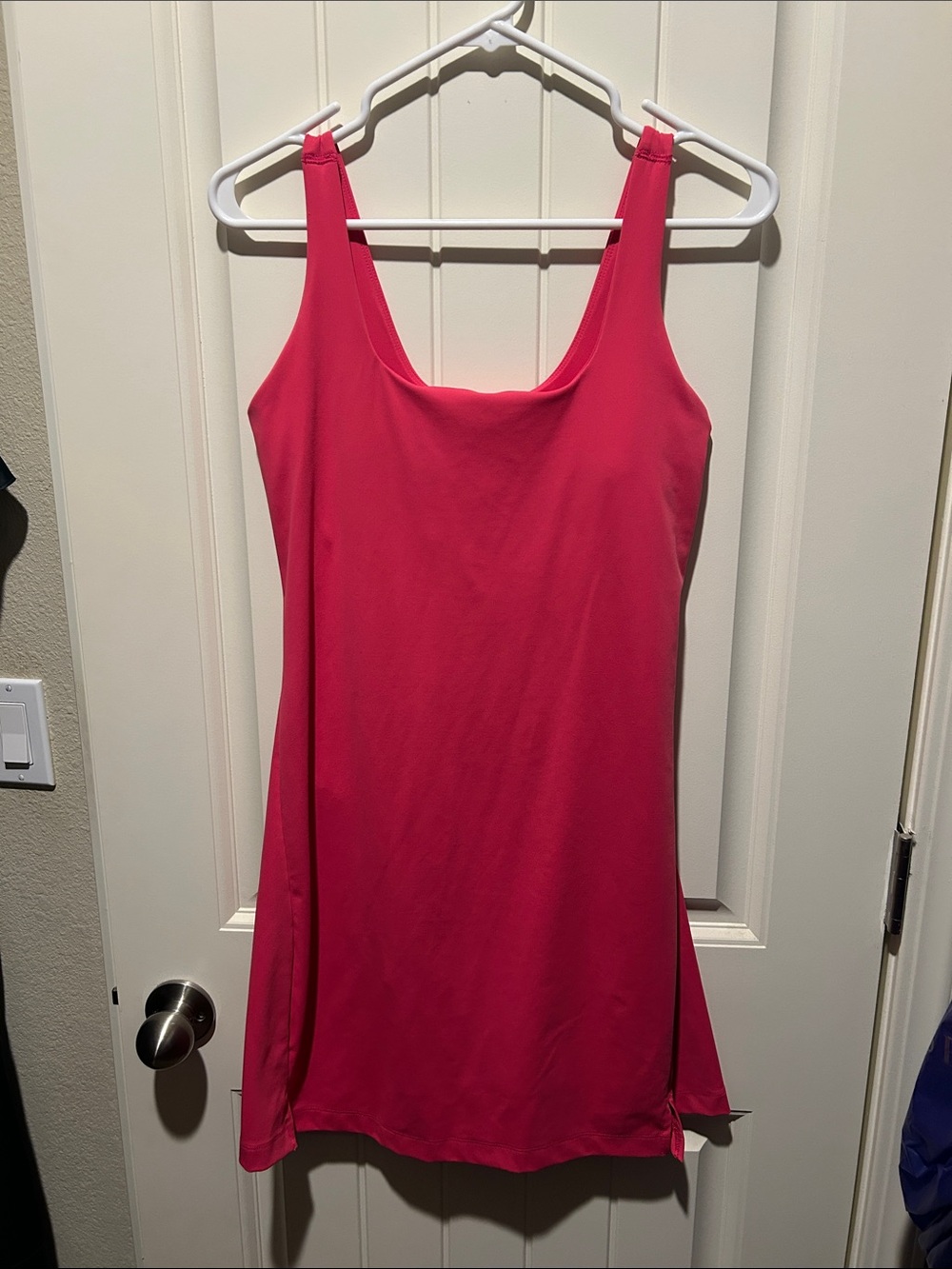 Old Navy Bright Pink Scoop Neck Midi Dress
